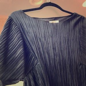 madewell micropleat top in black